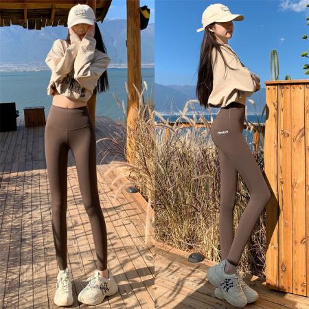 FA45919# 春季鲨鱼裤女外穿高腰收腹侧口袋紧身裤瑜伽裤小脚裤 服裝批發女裝批發服飾貨源