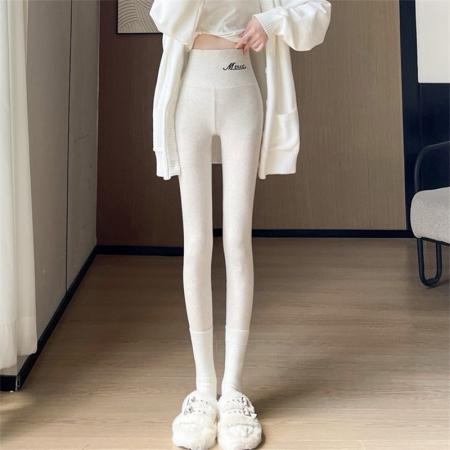 FA45920# 秋冬螺纹大码百搭显瘦小脚裤高腰打底裤女紧身弹力裤 服裝批發女裝批發服飾貨源