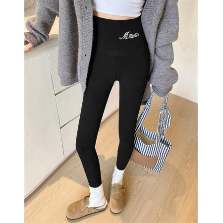 FA45920# 秋冬螺纹大码百搭显瘦小脚裤高腰打底裤女紧身弹力裤 服裝批發女裝批發服飾貨源