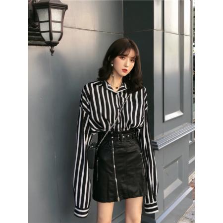 FA45952# 不配腰带PU小皮裙短裙女半身裙设计感女小众包臂一步裙显瘦包裙 服裝批發女裝批發服飾貨源