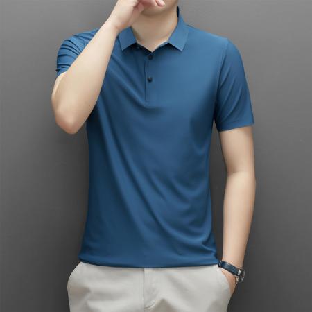 LN76342# 冰丝POLO衫无痕POLO衫男士翻领POLO衫短袖男士商务夏季 男装批发男生服饰批发