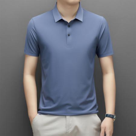 LN76342# 冰丝POLO衫无痕POLO衫男士翻领POLO衫短袖男士商务夏季 男装批发男生服饰批发