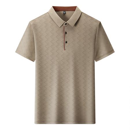 LN76344# 夏季新款冰丝时尚翻领POLO衫商务休闲上衣大码 男装批发男生服饰批发