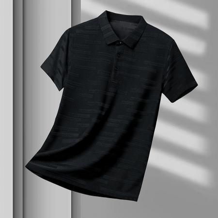 LN76350# 夏季高档短袖T恤男士冰丝翻领休闲商务半袖装薄款POLO衫男体恤翻领上衣男 男装批发男生服饰批发