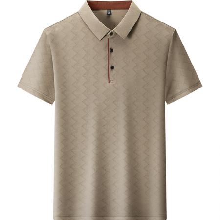 LN76353# 夏季新款冰丝时尚翻领POLO衫商务休闲上衣大码 男装批发男生服饰批发