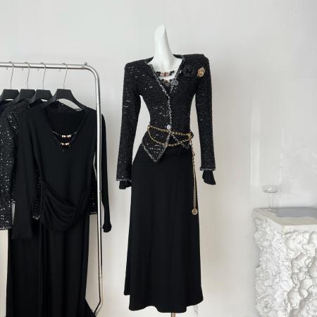 亮片小香风外套女秋季新款40%...