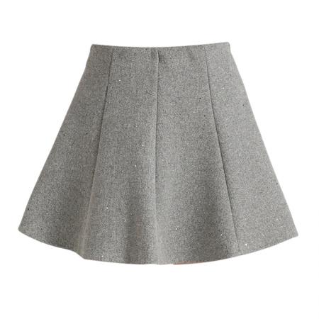 FA46130# 百褶毛呢半身裙女秋冬A字裙蓬蓬梨型身材高腰显瘦遮胯短裙子 服裝批發女裝批發服飾貨源