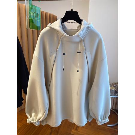 FA46144# 原版质量特大码300斤秋冬季加绒加厚连帽卫衣女 服裝批發女裝批發服飾貨源