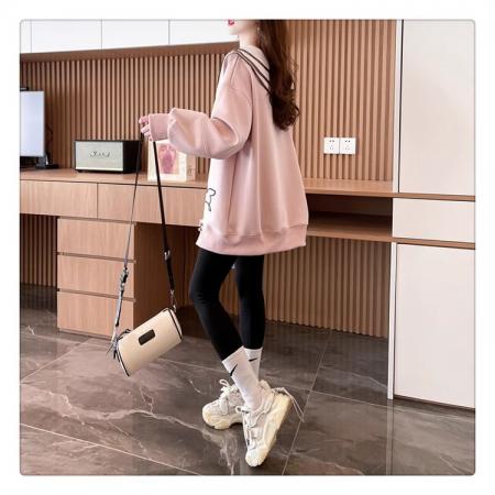 FA46150# 华棉复特大码300斤刺绣娃娃领中国风春秋季卫衣女 服裝批發女裝批發服飾貨源