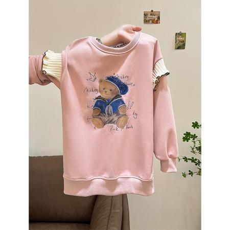 FA46154# 首发华棉复天鹅绒特大码300斤中长款刺绣亮片加绒加厚 服裝批發女裝批發服飾貨源