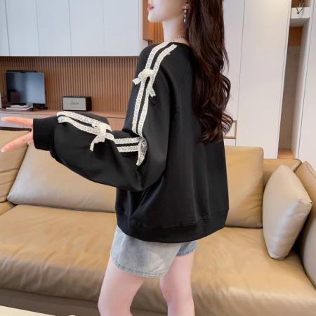 FA46158# 首发设计感仿华棉复合真超加绒加厚卫衣女 服裝批發女裝批發服飾貨源