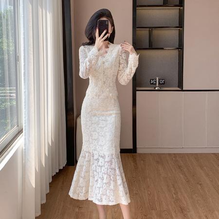 FA46204# 法式高级感鱼尾半身裙两件套装小香风气质连衣裙 服裝批發女裝批發服飾貨源