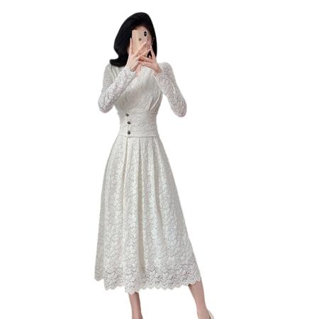 FA46205# 两件套气质御姐性感长款套装裙高级感蕾丝连衣裙 服裝批發女裝批發服飾貨源