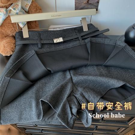 FA46316# 秋冬新款百搭高级百褶裙半身裙短裙短裤裙裤女 服裝批發女裝批發服飾貨源