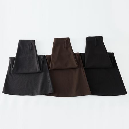 FA46389# 毛呢半身裙女秋冬新款高腰显瘦垂感a字中长款大摆伞裙 服裝批發女裝批發服飾貨源