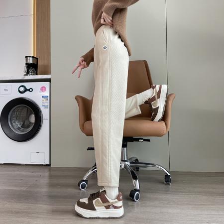 FA46394# @羊毛阔腿裤秋冬直筒显瘦香蕉裤哈伦加绒椎板大码萝卜奶奶裤 服裝批發女裝批發服飾貨源