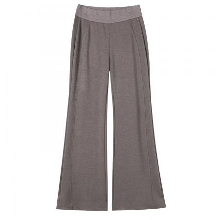 FA46402# 秋冬新款休闲显瘦保暖喇叭阔腿拖地裤女羊绒裤微喇糯米裤 服裝批發女裝批發服飾貨源