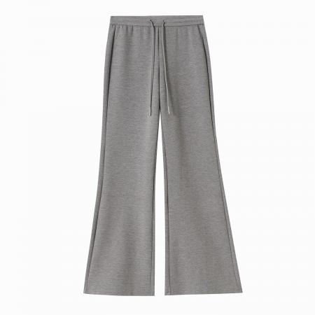 FA46406# 秋冬新款高腰休闲阔腿喇羊毛拖地裤女加绒裤子微喇羊绒裤 服裝批發女裝批發服飾貨源