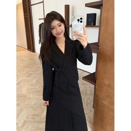 FA46434# 大码气质高级感时尚长袖西装高腰半身裙两件套装 服裝批發女裝批發服飾貨源