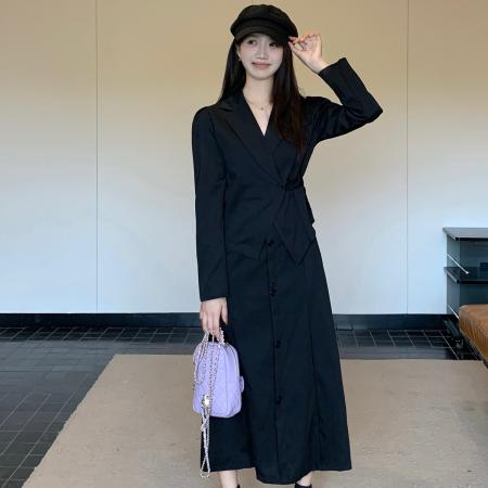 FA46434# 大码气质高级感时尚长袖西装高腰半身裙两件套装 服裝批發女裝批發服飾貨源