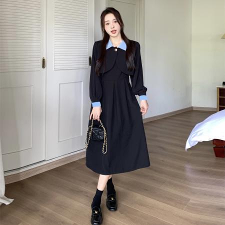 FA46453# 两件套大码微胖mm短款外套上衣女百褶a字吊带连衣裙套装 服裝批發女裝批發服飾貨源