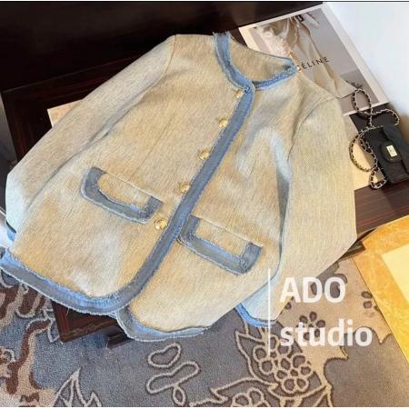 FA46513# 小香风西装外套女春秋款设计感小众美式复古高级感chic港风上衣潮