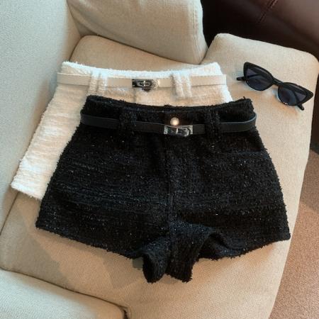 FA46605# 秋冬复古小香风短裤靴裤