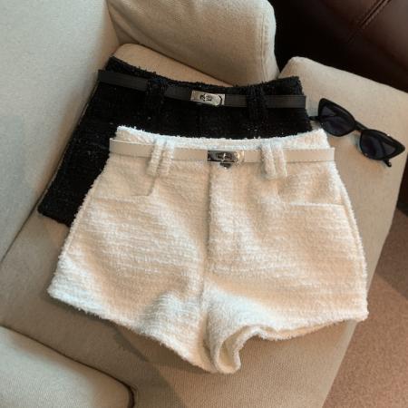 FA46605# 秋冬复古小香风短裤靴裤