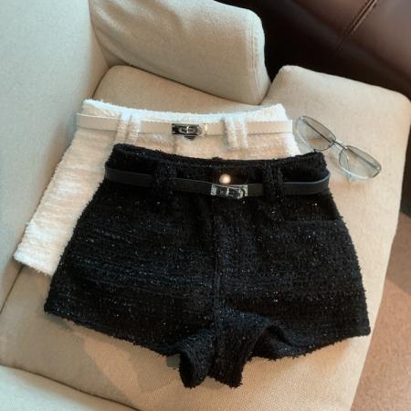 FA46605# 秋冬复古小香风短裤靴裤