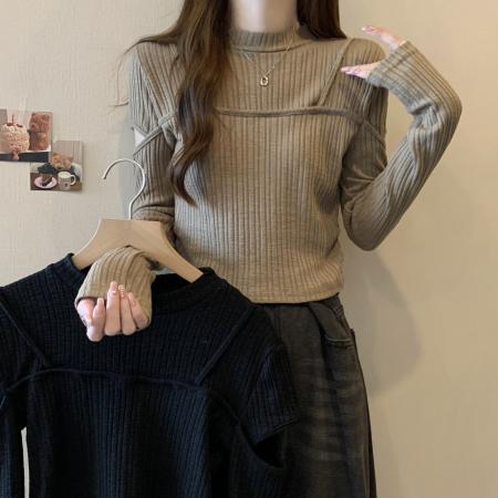 FA46778# 大码镂空针织...