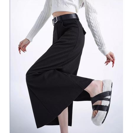 FA46787# 新款大码毛呢半身裙子胖mm遮肚显瘦包臀裙女梨型身材高腰秋冬 服裝批發女裝批發服飾貨源