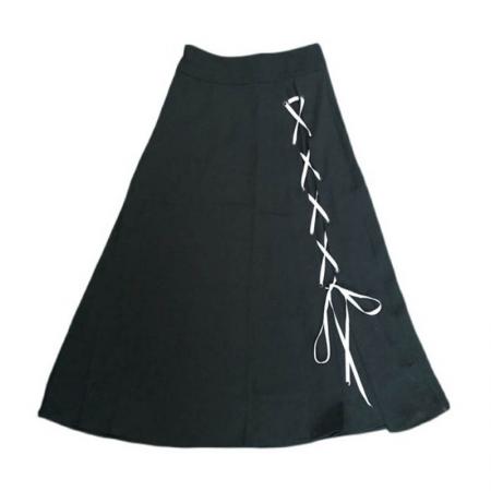 FA46789# 新款大码绑带西装半身裙胖mm遮肚显瘦梨型身材穿搭垂感a字裙 服裝批發女裝批發服飾貨源