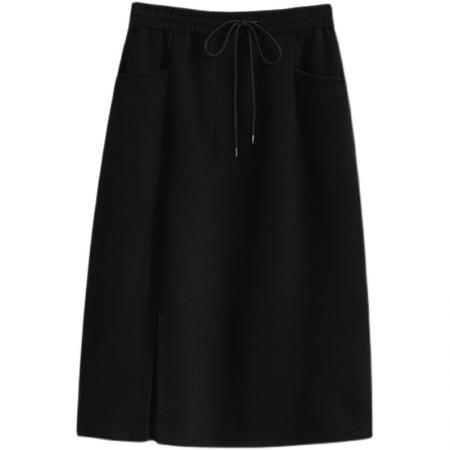 FA46792# +控价针织半身裙秋冬毛线开叉中长款一步长裙直筒大码裙女 服裝批發女裝批發服飾貨源