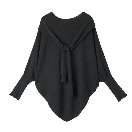 FA46812# 秋纯色显瘦套头慵懒风气质洋气长袖时尚减龄高级感毛衣 服裝批發女裝批發服飾貨源