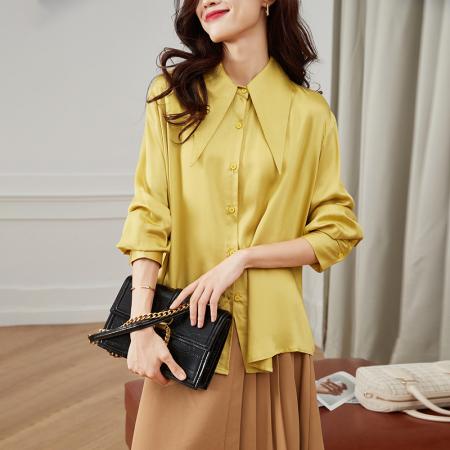 FA46835# 秋季新款两件套法式高级感衬衣女垂顺别致小众上衣白衬衫 服裝批發女裝批發服飾貨源