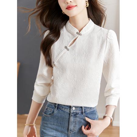 FA46836# 新中式长袖白...