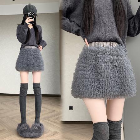 FA46857# 新版网红百搭拼接蕾丝蛋糕蓬蓬裙半身裙 服裝批發女裝批發服飾貨源