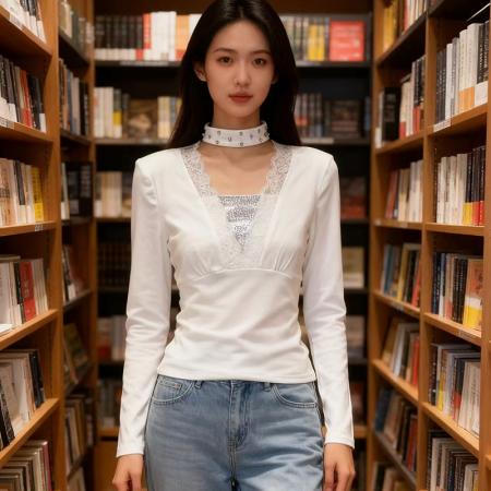 FA46866# 秋冬加厚保暖磨毛烫钻蕾丝V领围脖镶钻时尚打底小衫长袖女上衣 服裝批發女裝批發服飾貨源