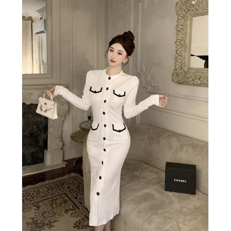 FA46727# 时尚气质收腰显瘦包臀连衣裙  服裝批發女裝批發服飾貨源