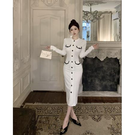 FA46727# 时尚气质收腰显瘦包臀连衣裙  服裝批發女裝批發服飾貨源