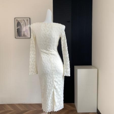 FA46767# Catyears猫年纷纷秋叙撞色腰带性感显身材毛绒蕾丝修身裙连衣裙  服裝批發女裝批發服飾貨源