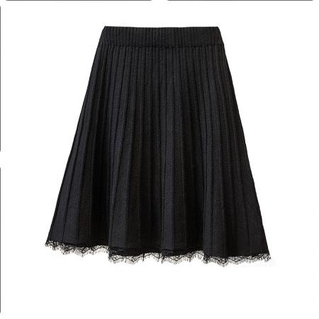 FA46818# 大码女装秋季款胖妹妹百搭显瘦舒适A字针织半身裙胖mm瘦  服裝批發女裝批發服飾貨源