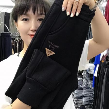 FA46853# 高腰哈伦裤束脚卫裤女秋冬欧货新款时尚休闲百搭洋气加绒加厚  服裝批發女裝批發服飾貨源