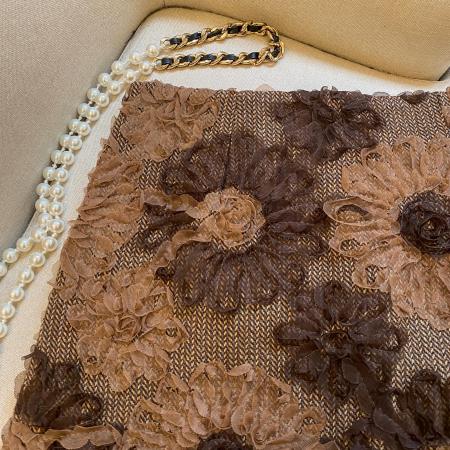 FA46886# 立体花朵刺绣毛呢包臀裙A字裙秋冬短裙古典文艺感百搭半身裙  服裝批發女裝批發服飾貨源