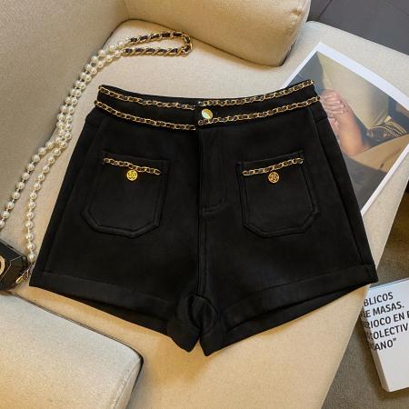 FA46887# 秋冬设计感高腰显瘦辣妹外穿A字阔腿靴裤  服裝批發女裝批發服飾貨源