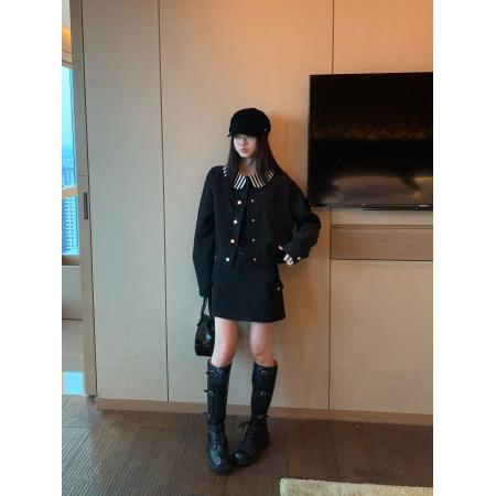 FA46902# 黑色娃娃领内搭打底衫女单穿修身巨好看长袖t恤上衣潮 服裝批發女裝批發服飾貨源