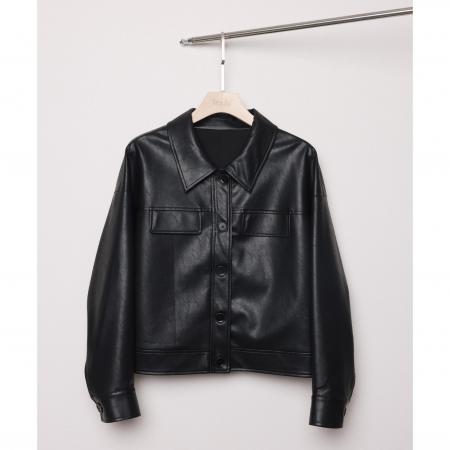 FA46977# 甜酷队长微胖大码女装帅气翻领皮衣外套 服裝批發女裝批發服飾貨源