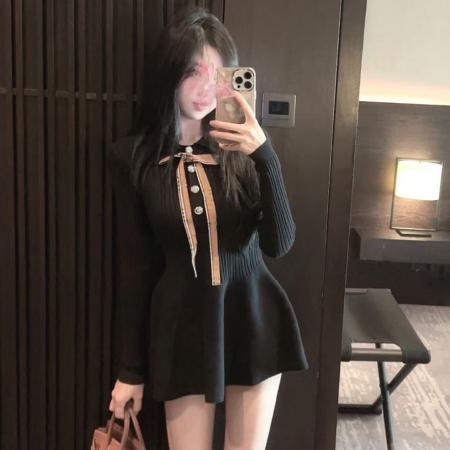 FA47012# 套装女秋季美拉德高级感气质针织开衫两件套上衣 服裝批發女裝批發服飾貨源