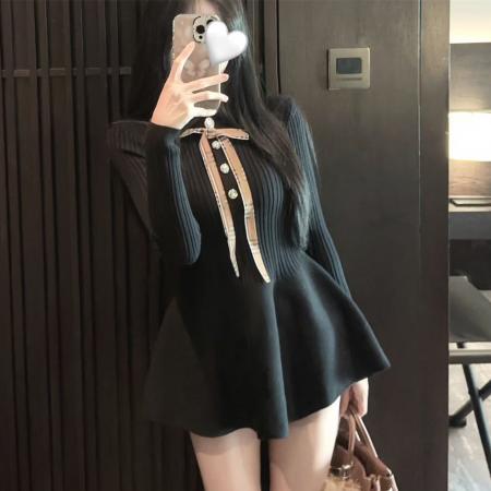 FA47012# 套装女秋季美拉德高级感气质针织开衫两件套上衣 服裝批發女裝批發服飾貨源