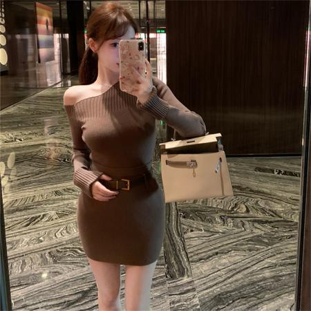 FA47014# 针织套装裙小个子穿搭一整套新款半身裙两件套气质休闲显瘦 服裝批發女裝批發服飾貨源